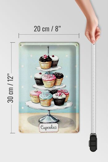 Plaque en tôle bonbons 20x30cm cupcakes petits gâteaux 4