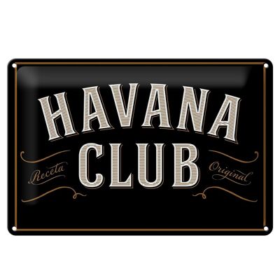 Targa in metallo con scritta Havana Club 30x20 cm