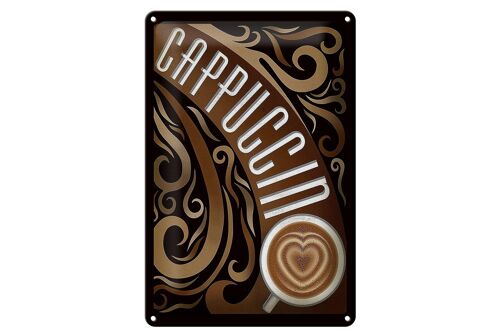 Blechschild Spruch 20x30cm Capuccino Kaffee