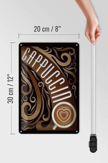 Plaque en tôle indiquant « Café Capuccino » 20x30 cm 4