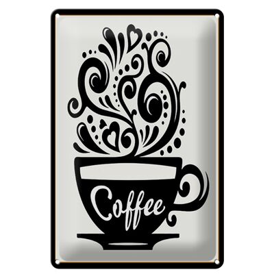 Blechschild Spruch 20x30cm Coffee Kaffee