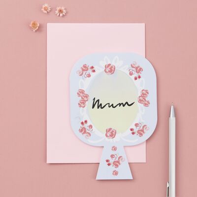 Mirror Mirror Mum Card | Vintage Foiled Decorative Mirror