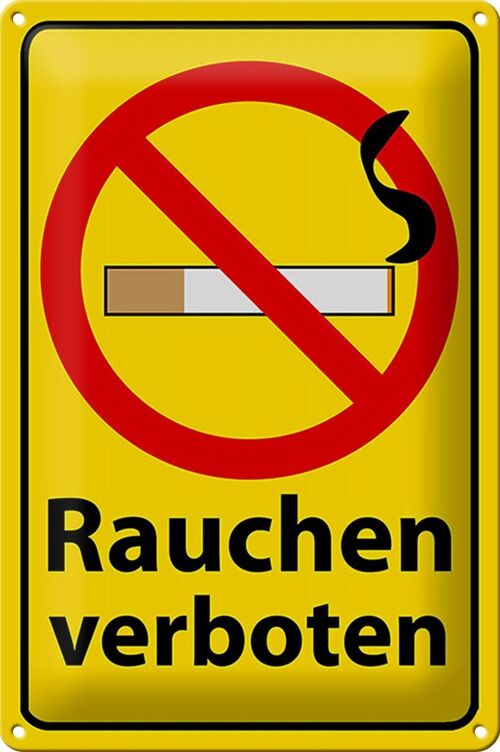 Blechschild Hinweis 20x30cm Rauchen Verboten
