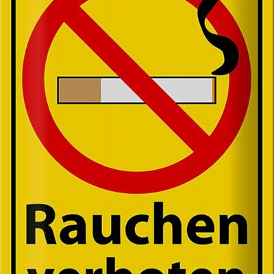 Cartel de chapa Prohibido fumar 20x30cm