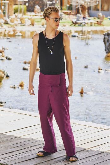 Pantalon de pêcheur thaïlandais violet 2