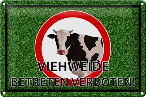 Blechschild Viehweide 30x20cm Betreten verboten