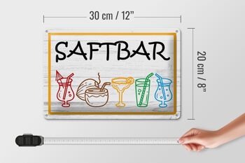 Plaque en tôle bar à jus 30x20cm cocktails party 4