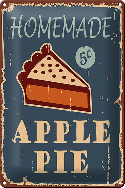 Blechschild Kuchen 20x30cm Homemade Apple Pie Apfelkuchen