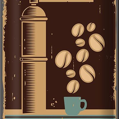 Cartel de chapa Retro 20x30cm Café Café recién hecho