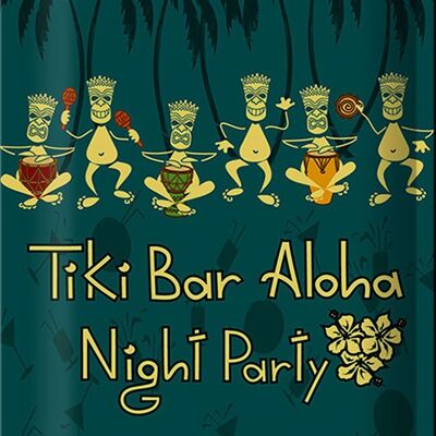 Tin sign Tiki Bar Aloha 20x30cm Hawaii Beach Cocktails