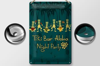 Plaque en tôle Tiki Bar Aloha 20x30cm Hawaii Beach Cocktails 2