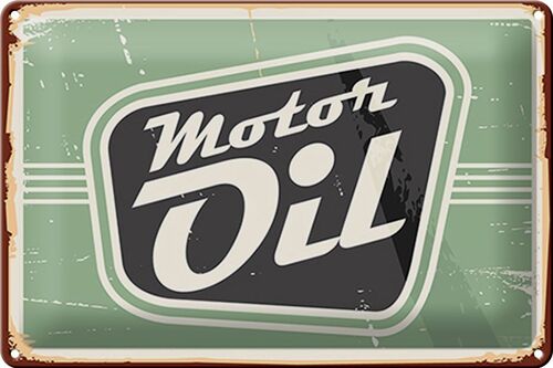 Blechschild Retro 30x20cm Motor oil Motoröl Auto