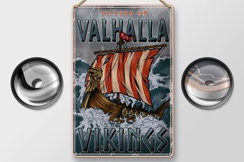 Plaque en tôle bateau 20x30cm Valhalla Vikings 2