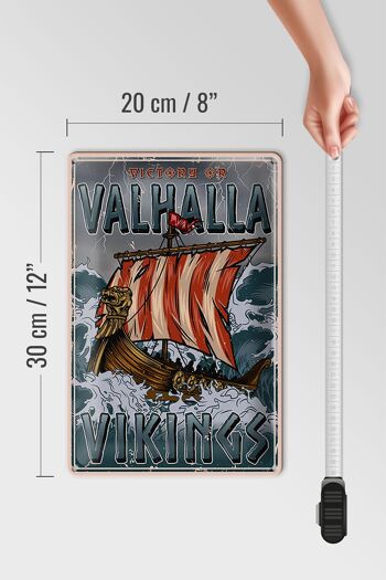 Plaque en tôle bateau 20x30cm Valhalla Vikings 4