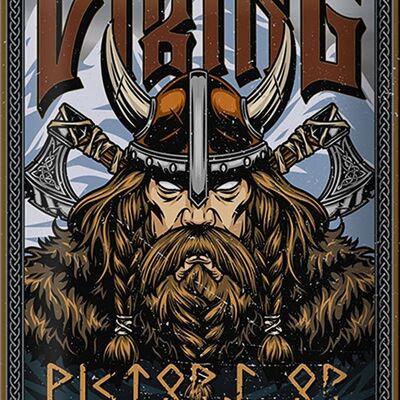 Tin sign Viking 20x30cm Scandinavian Vikings Deco