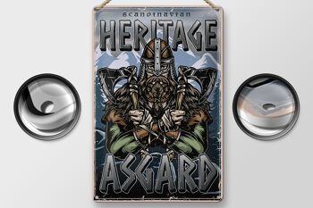 Plaque en tôle Viking 20x30cm patrimoine Asgard Scandinave 2