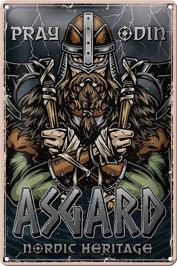 Plaque en tôle Viking 20x30cm Asgard Nordic Heritage 1