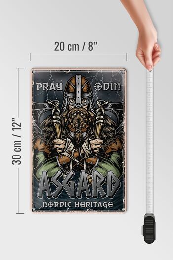 Plaque en tôle Viking 20x30cm Asgard Nordic Heritage 4