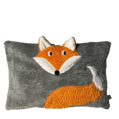 Öko/Bio Kuschelkissen Fuchs (grau) ,100 % kbA-Baumwolle