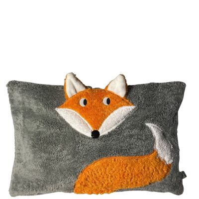 Eco / organic cuddly pillow fox (gray), 100% organic cotton