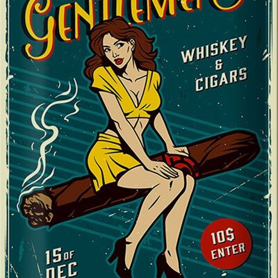 Blechschild Retro 20x30cm Pinup exclusive party gentlemen