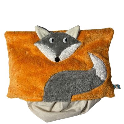 Eco / organic cuddly pillow fox (orange), 100% organic cotton
