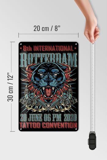 Plaque en tôle tatouage 20x30cm Convention de Rotterdam 20 juin 4