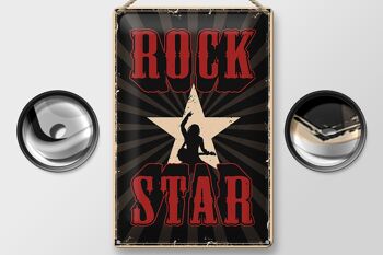 Plaque en étain rétro 20x30cm, Rock Star Music 2