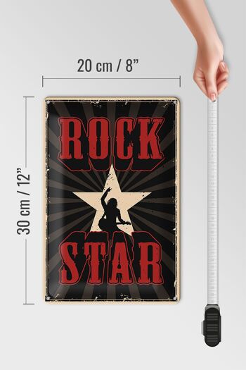 Plaque en étain rétro 20x30cm, Rock Star Music 4