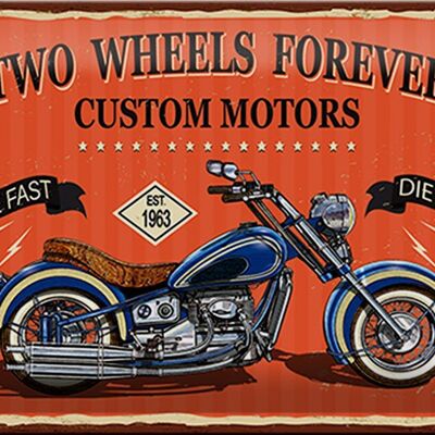 Cartel de chapa Retro 30x20cm Motores personalizados de motocicleta retro