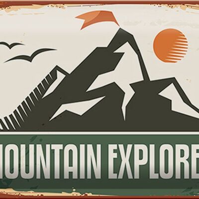 Plaque en tôle rétro 30x20cm Mountain Explorer