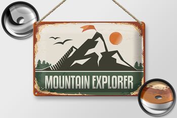 Plaque en tôle rétro 30x20cm Mountain Explorer 2