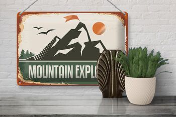 Plaque en tôle rétro 30x20cm Mountain Explorer 3