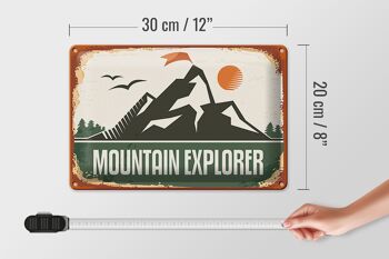 Plaque en tôle rétro 30x20cm Mountain Explorer 4