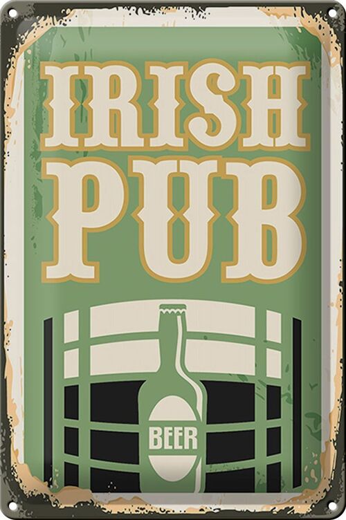 Blechschild Retro 20x30cm Irish pub Beer Bier