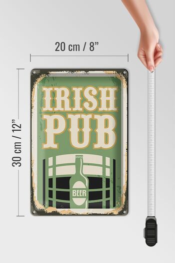 Panneau en étain rétro 20x30cm, bière de Pub irlandais, bière 4