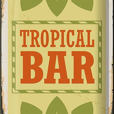 Plaque en tôle 20x30cm Tropical Bar Summer