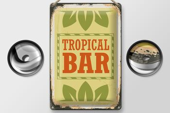 Plaque en tôle 20x30cm Tropical Bar Summer 2