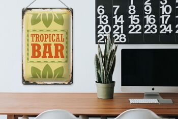 Plaque en tôle 20x30cm Tropical Bar Summer 3