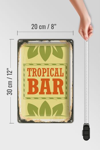 Plaque en tôle 20x30cm Tropical Bar Summer 4