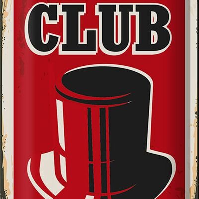 Plaque en tôle rétro 20x30cm Gentlemen's Club Men