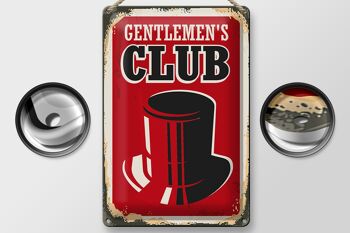 Plaque en tôle rétro 20x30cm Gentlemen's Club Men 2