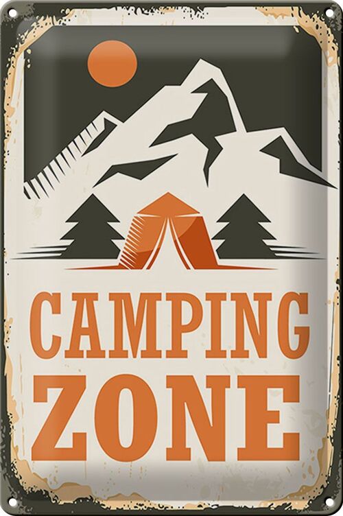Blechschild Camping 20x30cm Camping Zone Outdoor