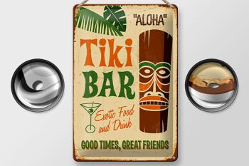 Plaque en tôle 20x30cm Tiki Bar Aloha Exotic Food 2