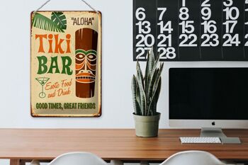 Plaque en tôle 20x30cm Tiki Bar Aloha Exotic Food 3