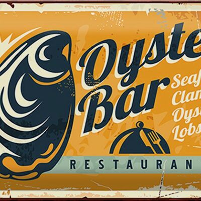 Blechschild Oyster Bar 30x20cm Seafood Restaurant