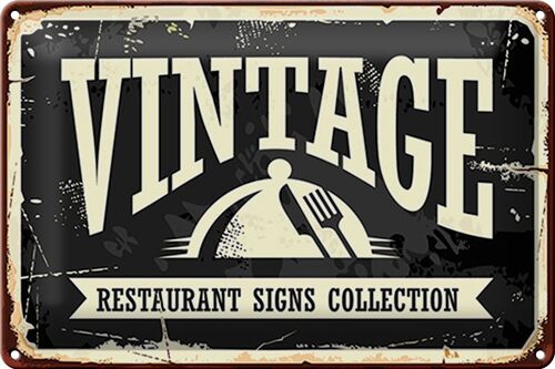 Blechschild Vintage Restaurant 30x20cm signs collection
