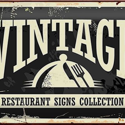 Cartel de chapa Vintage Restaurant 30x20cm colección de carteles