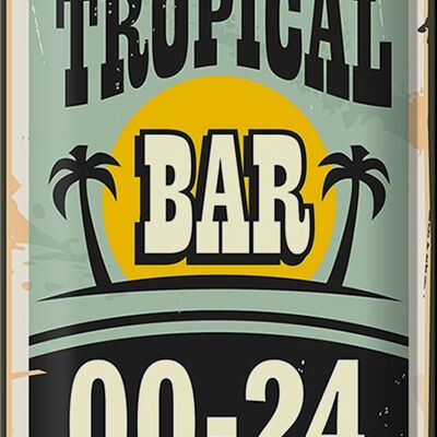 Cartel de chapa Tropical Bar 20x30cm 00-24 Fiesta Vacaciones