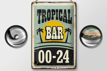 Panneau en étain pour Bar tropical, 20x30cm, 00-24, fête, vacances 2